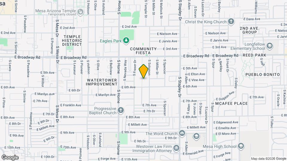 535 S Temple St Map and Location Details