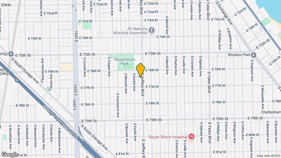 7632 S Jeffery Blvd Map and Location Details