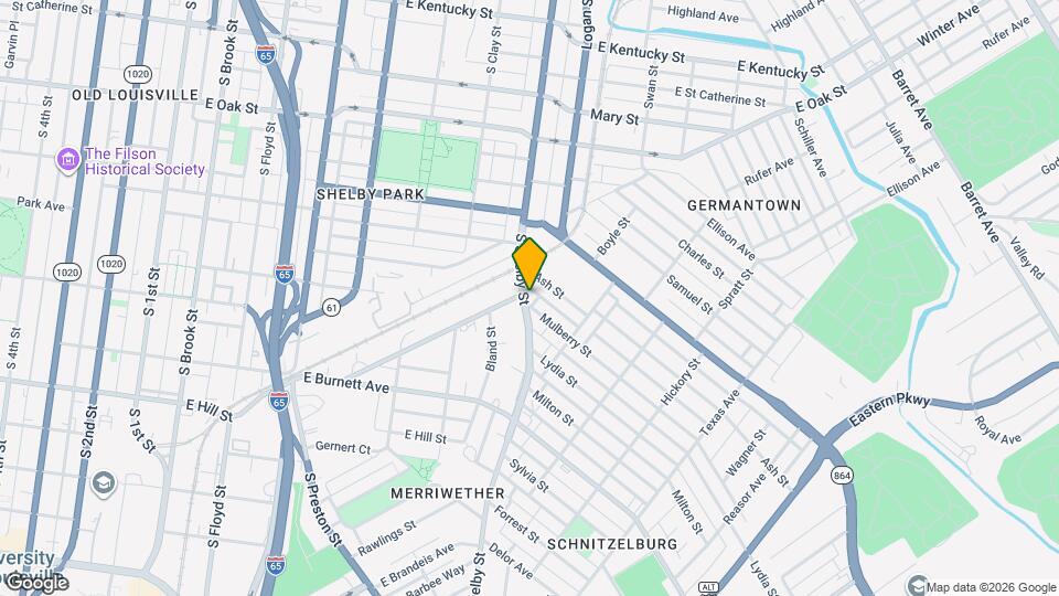 1357 S Shelby St Map and Location Details