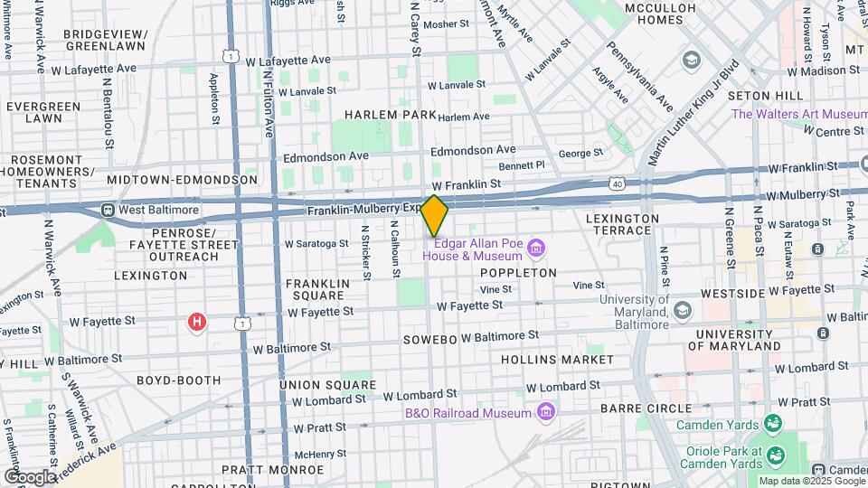 1227 W Saratoga St Map and Location Details