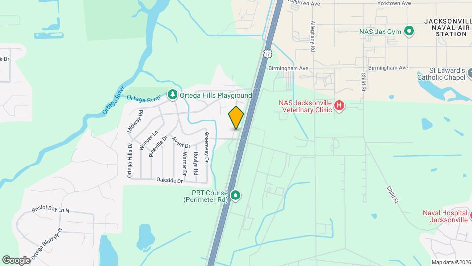 7415 Palm Hills Dr Map and Location Details