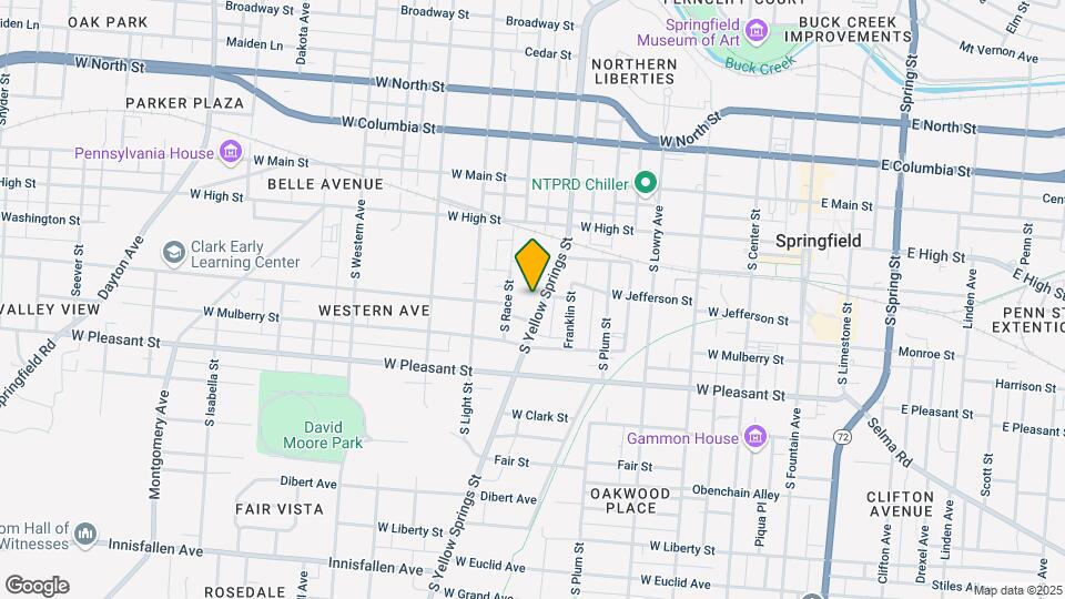 309 S Yellow Springs St Map and Location Details