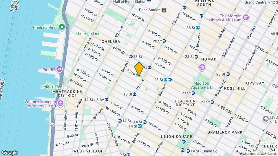 206-208 W 21st St Mapa y Detalles de la Ubicación