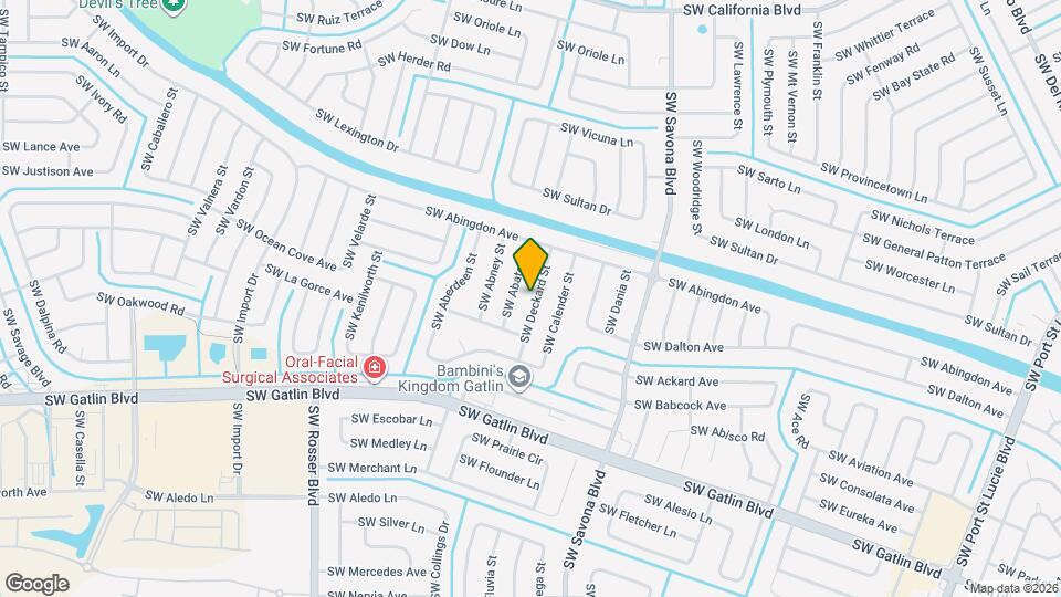 2544 SW Deckard St Map and Location Details