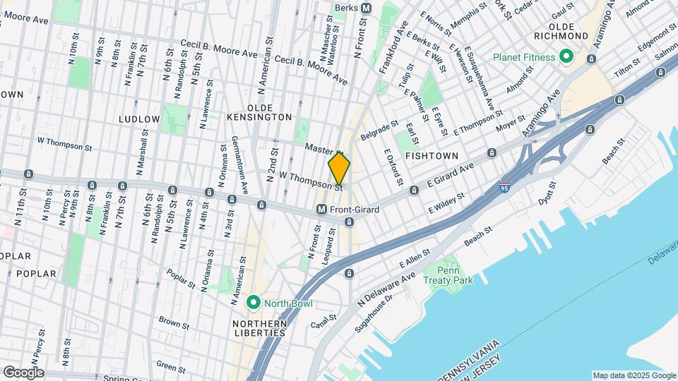 16 W Thompson St Map and Location Details
