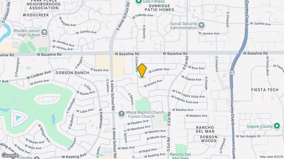 2156 S Beverly Cir Mapa y Detalles de la Ubicación