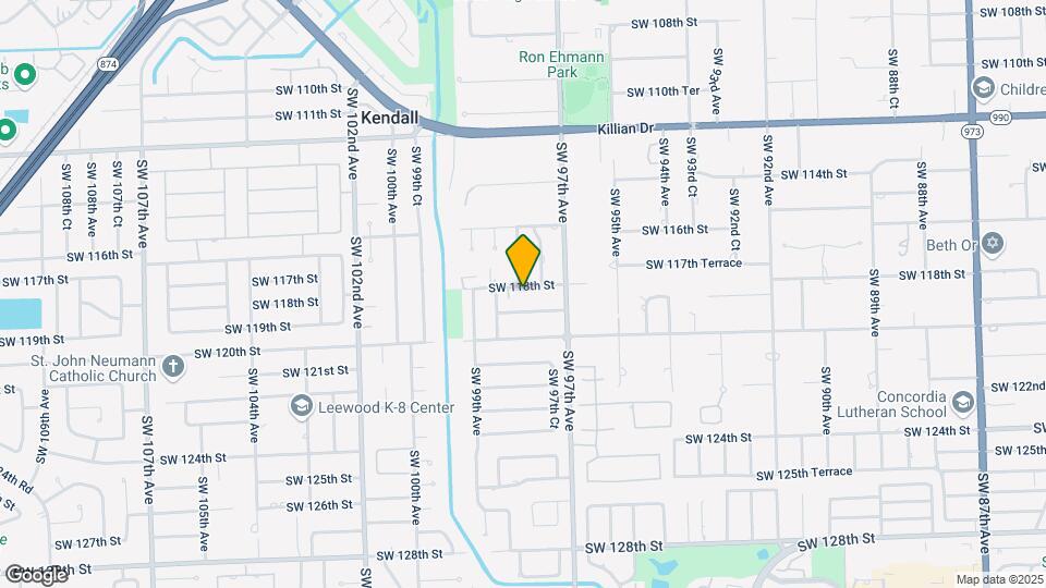 9780 SW 118th St Map and Location Details