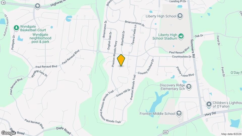 1972 Briarfield Dr Map and Location Details