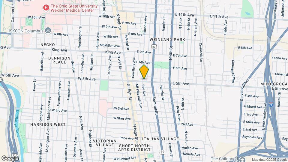 1202 Indianola Ave Map and Location Details