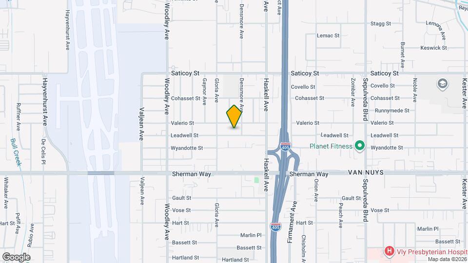 15819 Leadwell St Map and Location Details