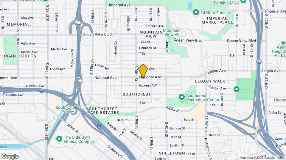 3843 National Ave Map and Location Details