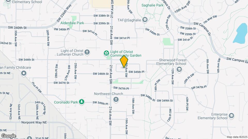 1836 SW 345th Pl Mapa y Detalles de la Ubicación
