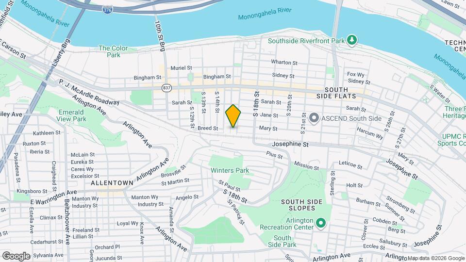 190 S 17th St Map and Location Details