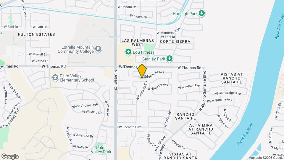 12810 W Roanoke Ave Mapa y Detalles de la Ubicación