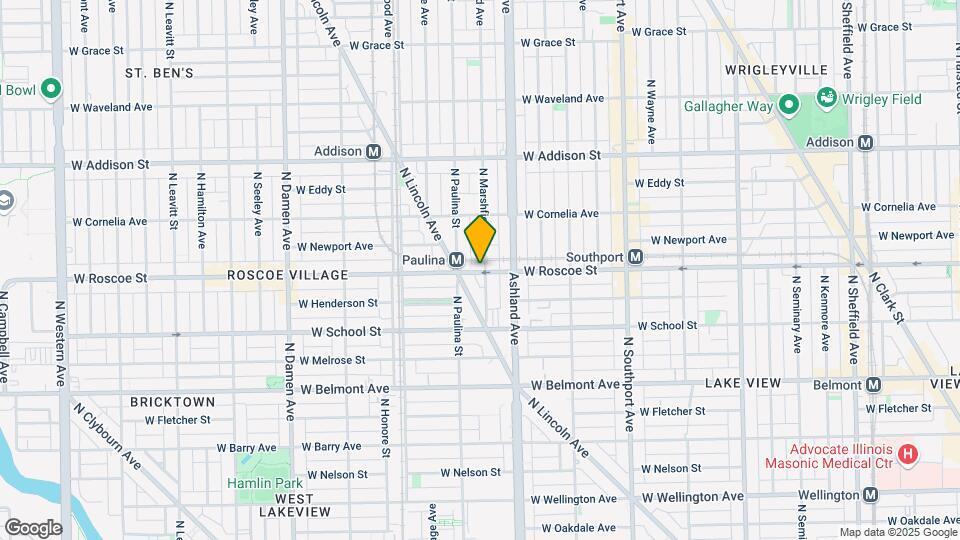 1634 W Roscoe St, Unit 2 Map and Location Details