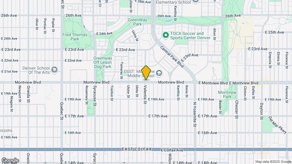 2244 Valentia St Map and Location Details