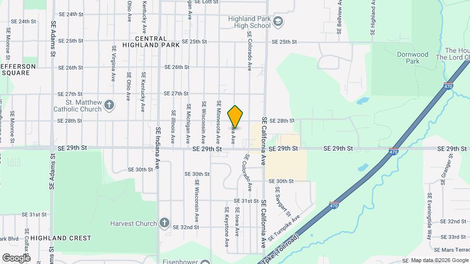 2820 SE Iowa Ave Map and Location Details