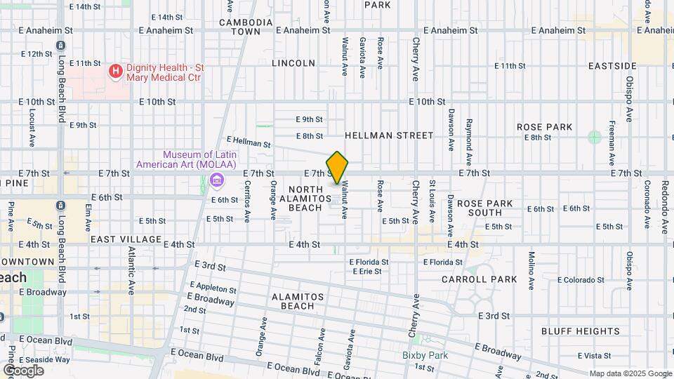 605 Walnut Ave Map and Location Details