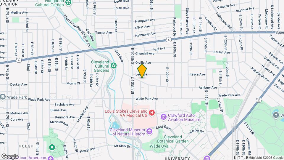 10605 Ashbury Ave Map and Location Details