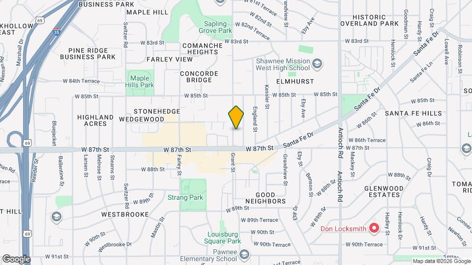 8617 Grant St Map and Location Details