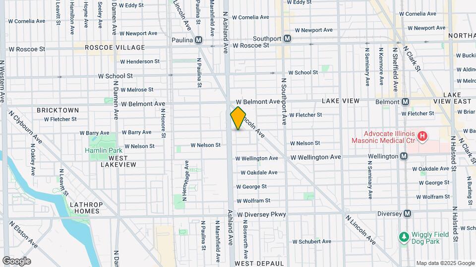 1541 W Barry Ave, Unit #2 Map and Location Details