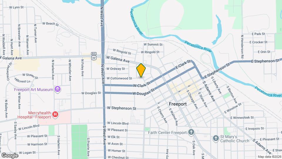 407 W Cottonwood St Map and Location Details