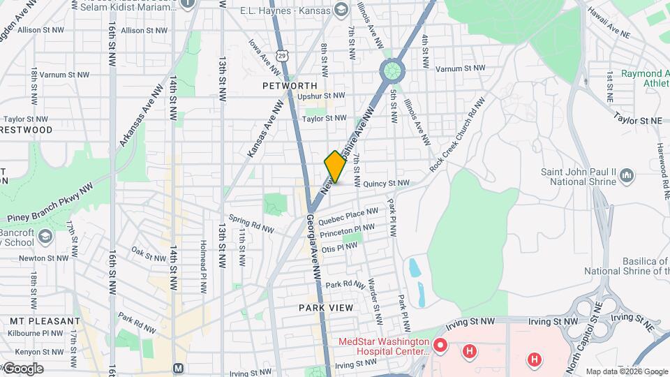 734 Quincy St NW Mapa y Detalles de la Ubicación