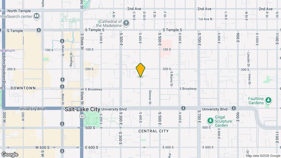 385 S 400 E Map and Location Details