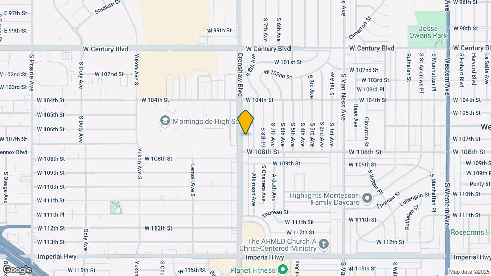 10630 Crenshaw Blvd Map and Location Details