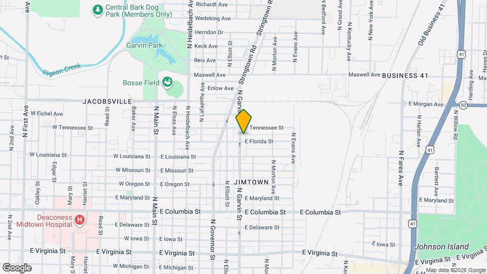 1305 N Garvin St Mapa y Detalles de la Ubicación