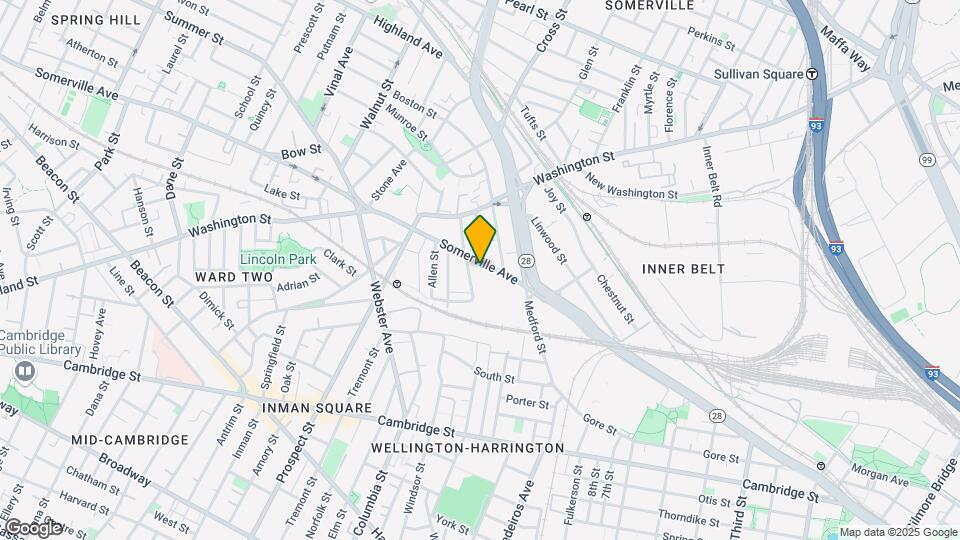 212 Somerville Ave, Unit 2 Map and Location Details