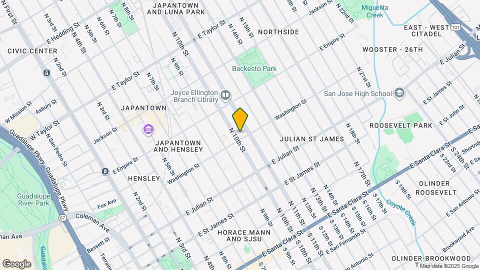 455 Washington St, Unit A Map and Location Details