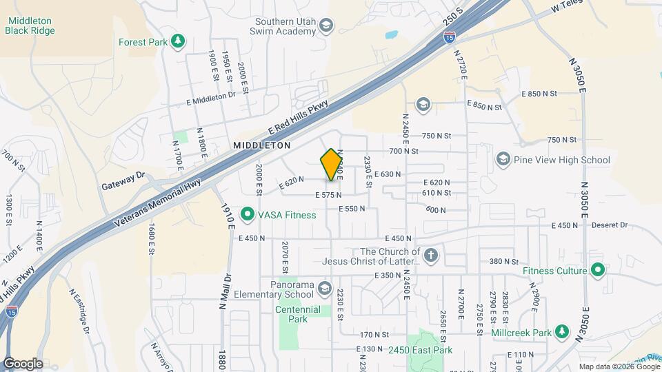 602 N 2200 E Map and Location Details