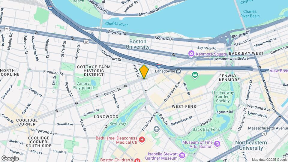 877 Beacon St, Unit 1 Map and Location Details