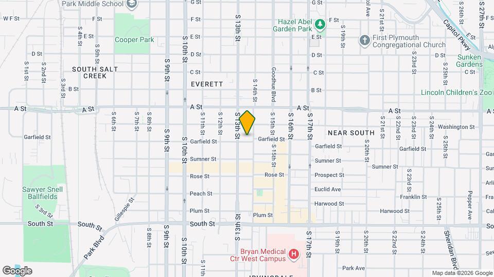 1328 Garfield St Mapa y Detalles de la Ubicación