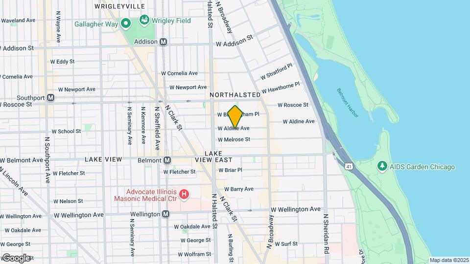 715 W Aldine Ave, Unit 1 Map and Location Details