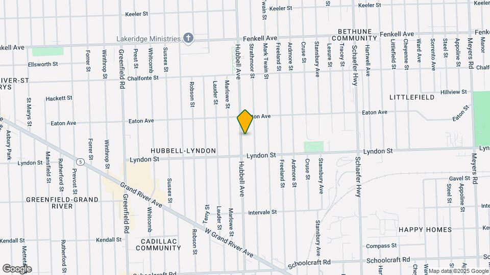 14574 Hubbell Ave Map and Location Details