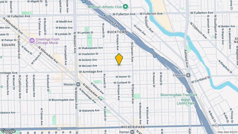 2019 N Hoyne Ave Map and Location Details
