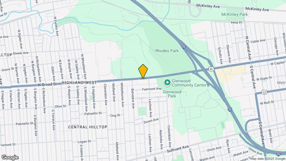 1999 W Broad St Map and Location Details