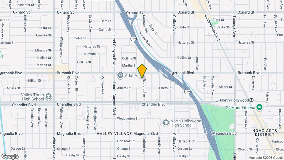 5527 Radford Ave, Unit 4 Map and Location Details