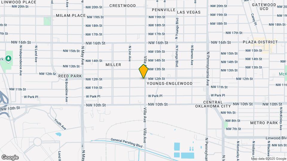 1213-1225 N Villa Ave Map and Location Details
