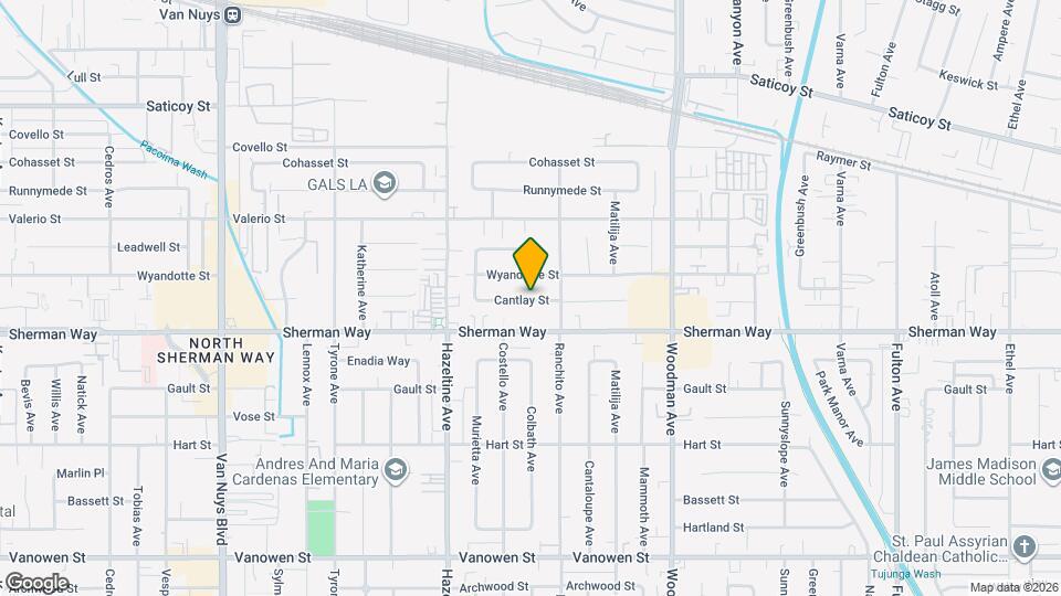 13933 Cantlay St Mapa y Detalles de la Ubicación