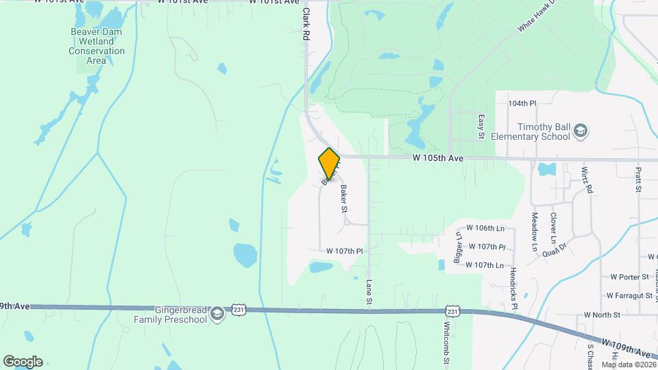 10523 Baker Pl Map and Location Details