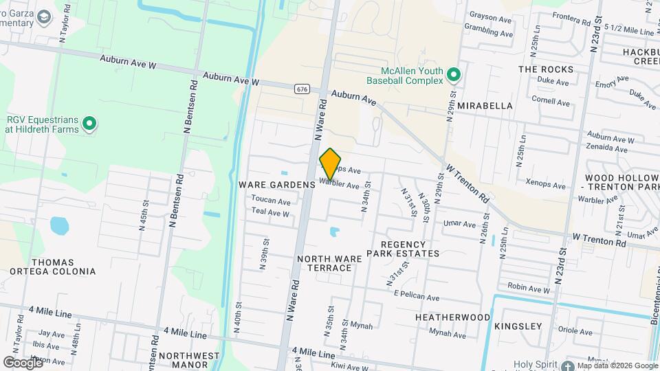 3601 Warbler Ave Map and Location Details