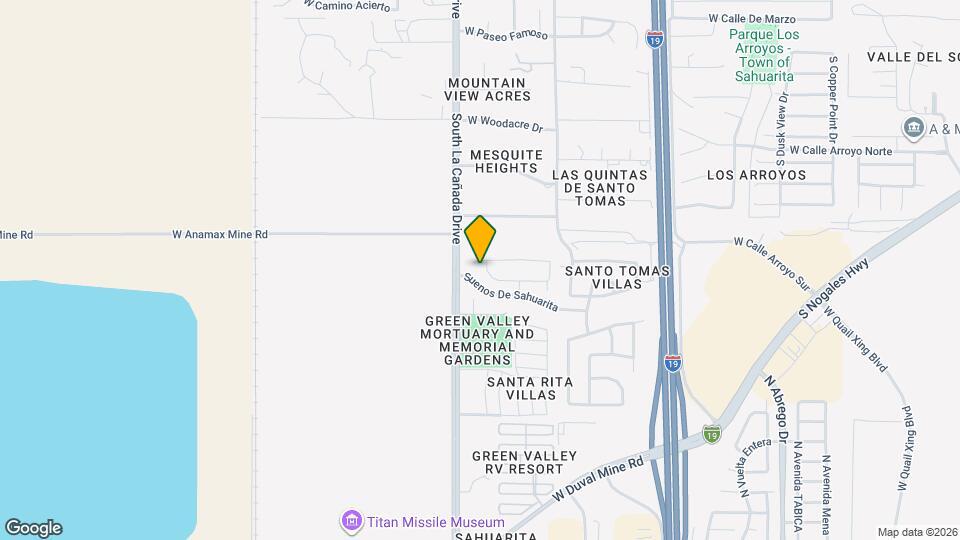 1337 W Camino Mesa Sonorense Mapa y Detalles de la Ubicación