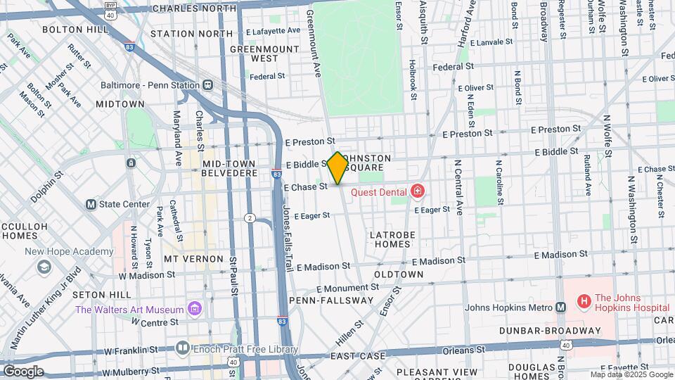 615 E Chase St Map and Location Details