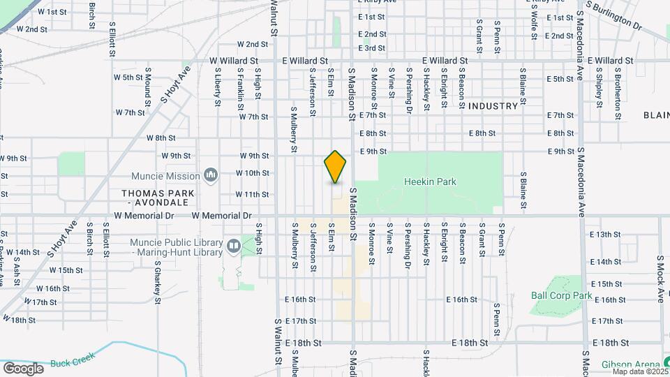 1718 S Elm St Map and Location Details