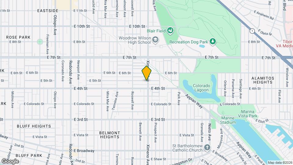 445 Ximeno Ave Map and Location Details