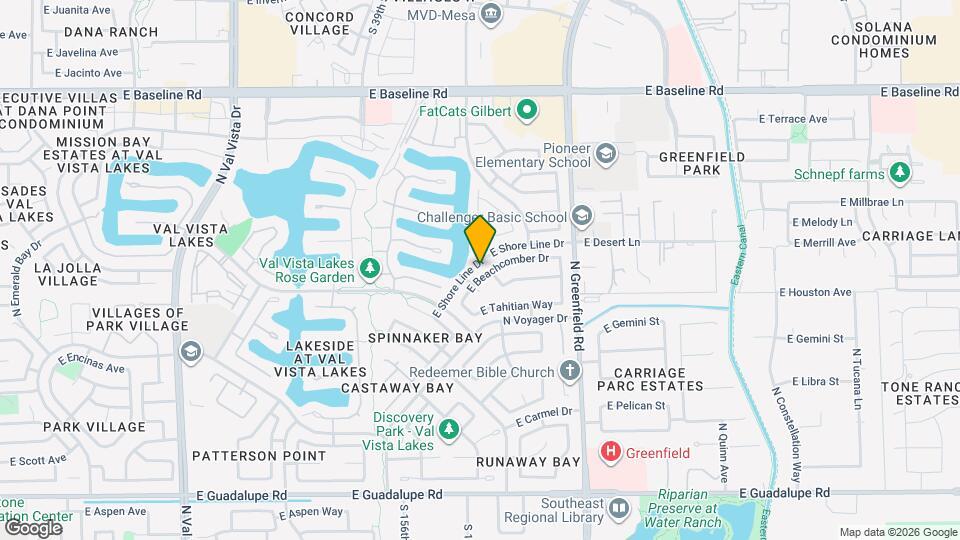 2214 E Beachcomber Dr Mapa y Detalles de la Ubicación