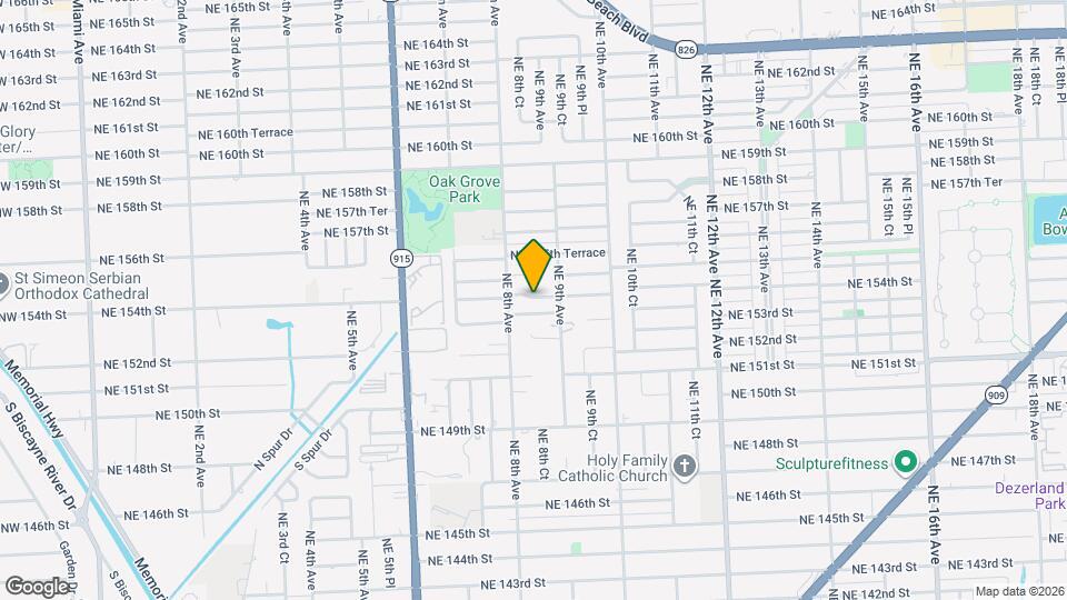 842 NE 154th St Map and Location Details